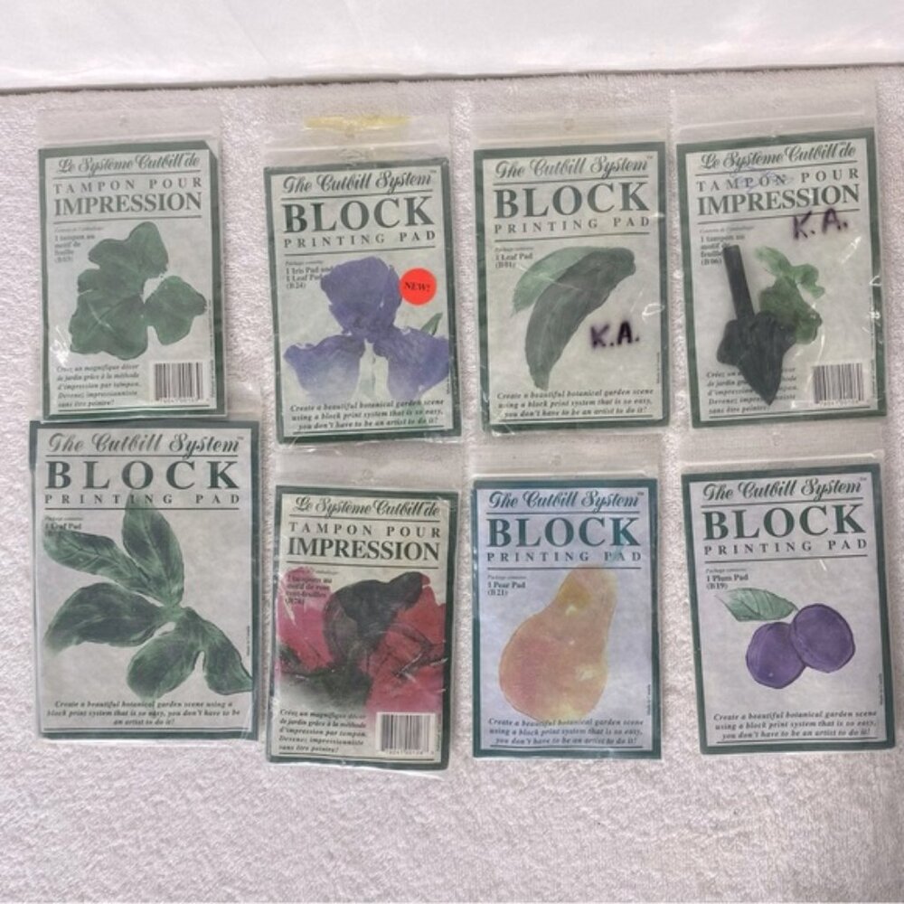Vintage The Cuthill Systems Block Printing Pads x 8